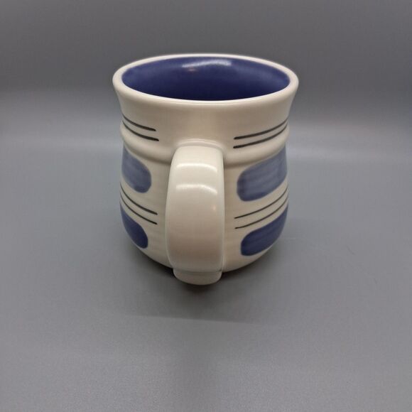 Pfaltzgraff RIO Mug Coffee Tea Cup Blue Stripe Stoneware MEXICO Copyright - Picture 2 of 8
